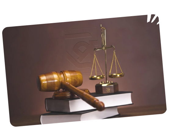 Gavel and law books representing legal support