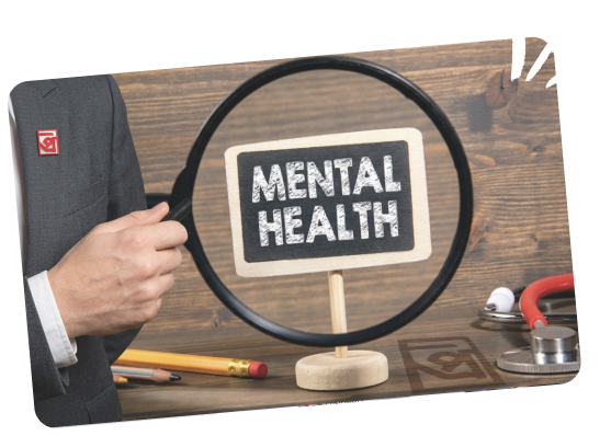 Person holding a mental health sign